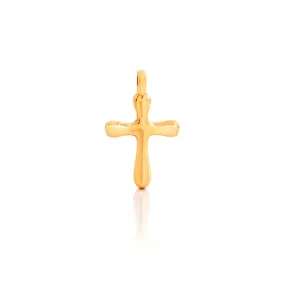 24Kt Gold Rounded Cross Pendant