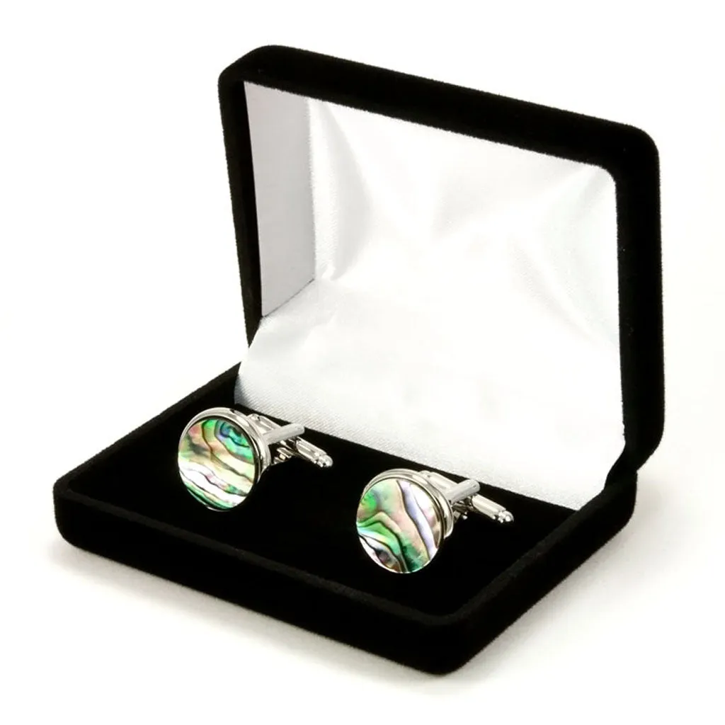 Abalone Shell Silver Cufflinks | One-of-a-Kind