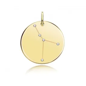 Acotis Silver Zodiac Constellation Cancer Gold Plated G61098GP