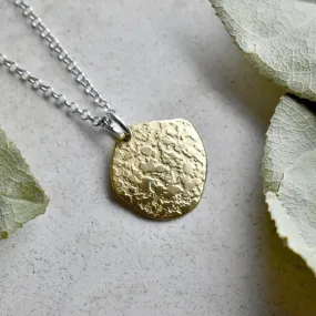 'Ashes' Small Patterned Pendant Necklace