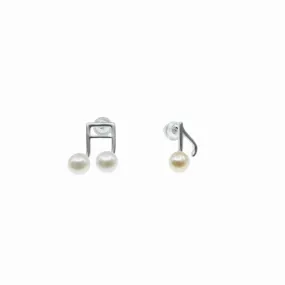 Asymmetrical Musical Notes Stud Earrings