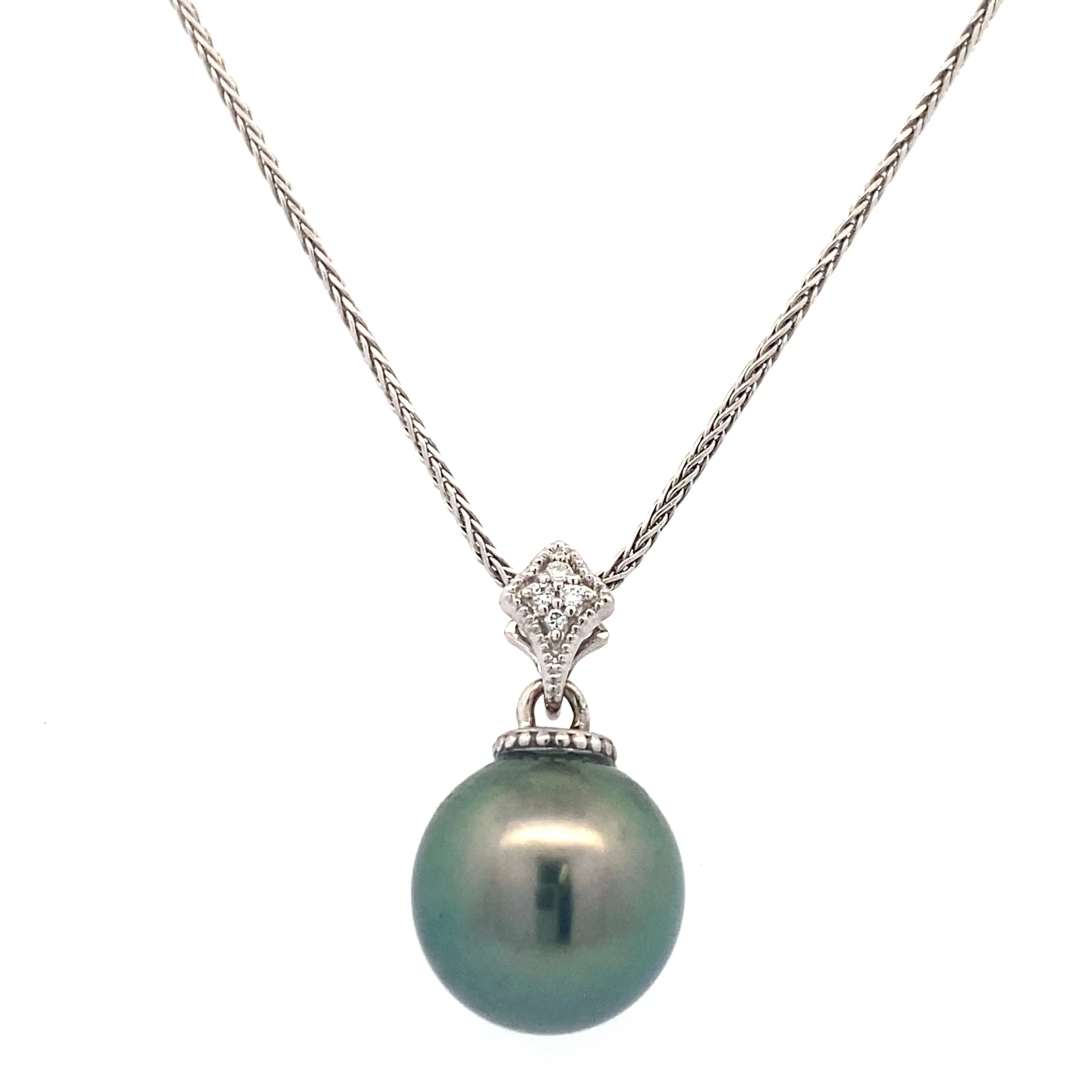 Beeghly & Co. White Gold Tahitian Pearl Pendant