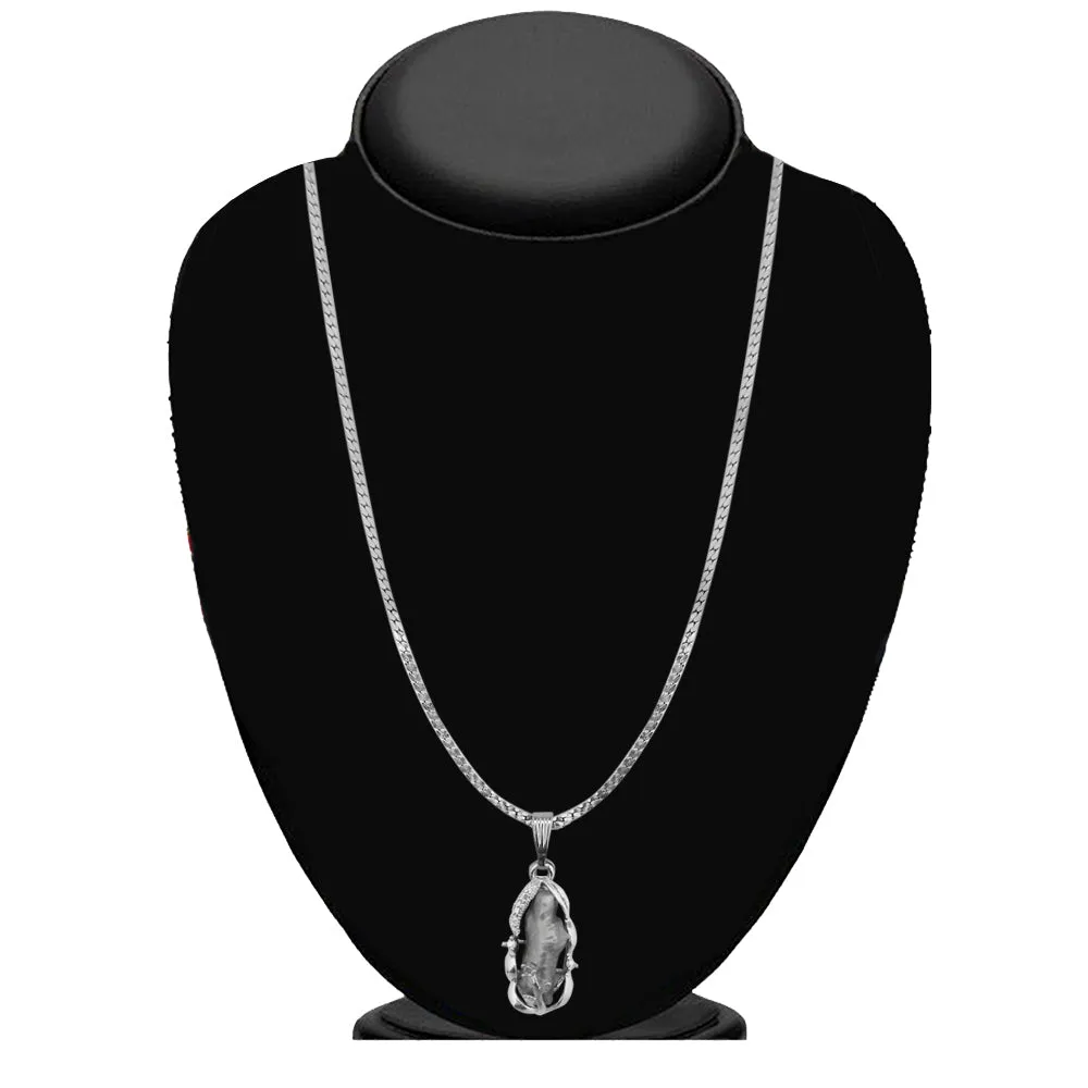 Bhavi Jewels Silver Plated Austrian Stone Pendant Set