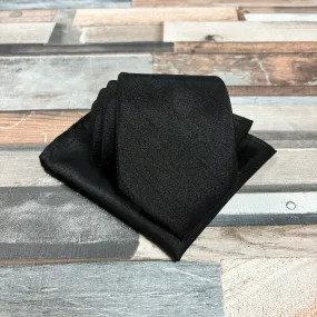 Black Shantung Tie