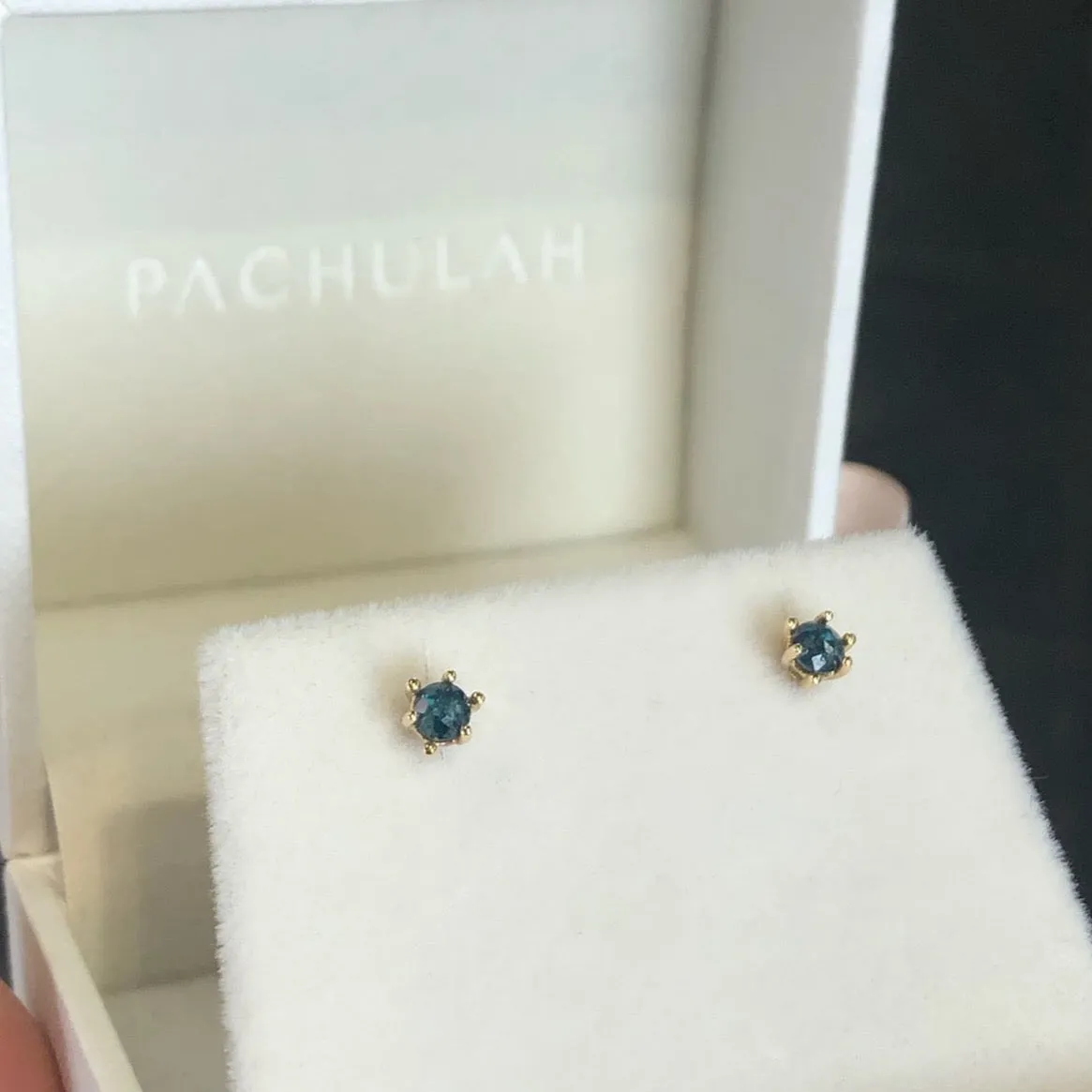 Blue Diamond Studs