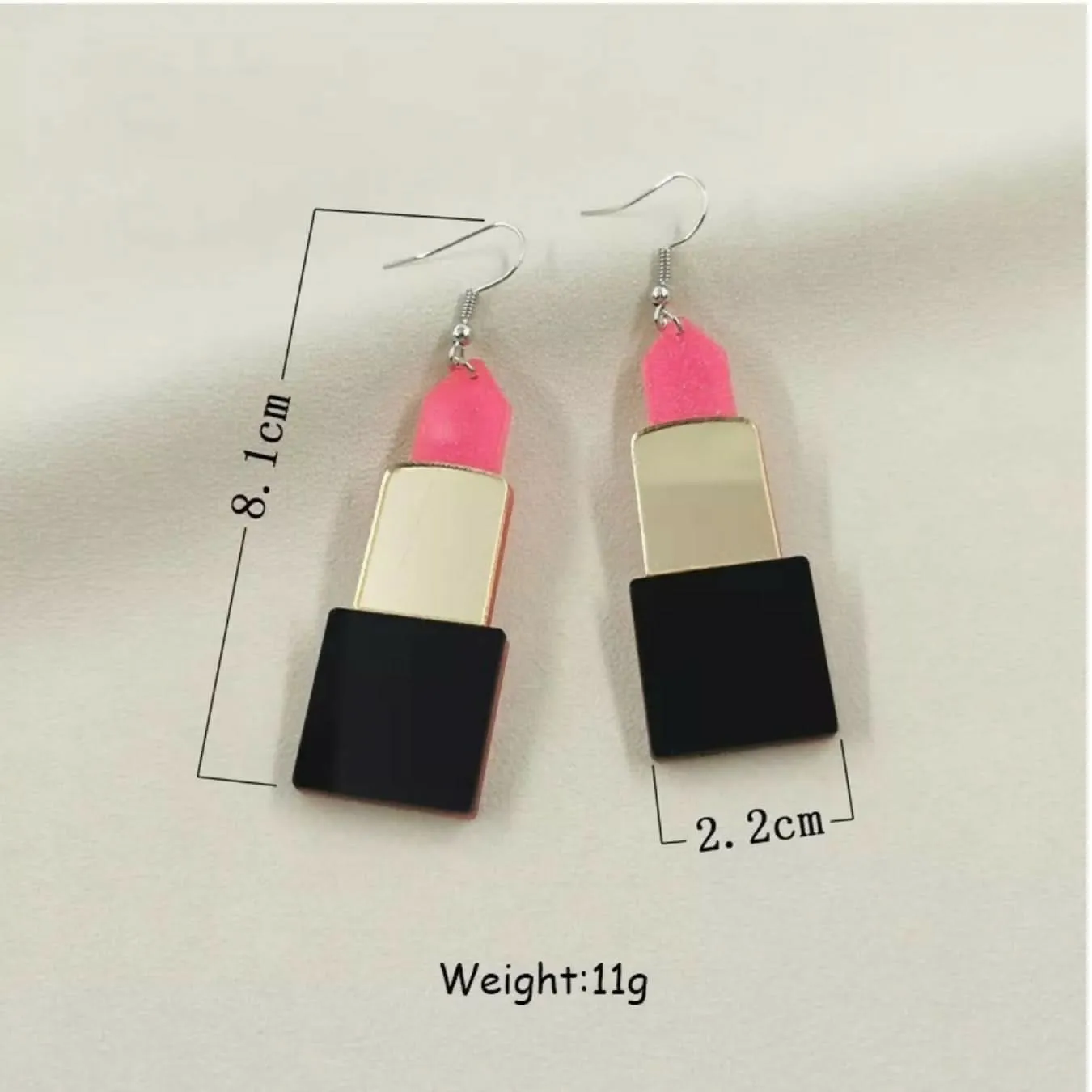 Bold and Beautiful: Geometric and Lipstick Earrings Set Of 2