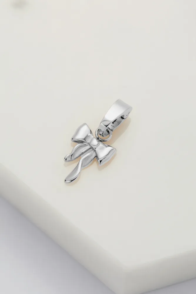 Bow Charm - Silver