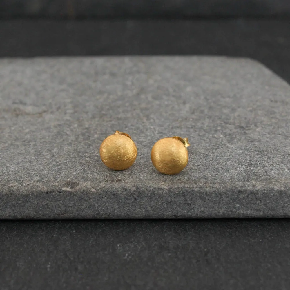 Brushed Circle Studs