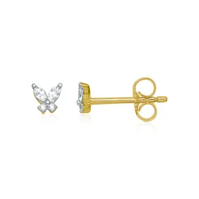 Butterfly Diamond Stud Earrings