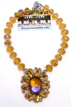 Canary French Brooch Necklace | Rockstar In Rome