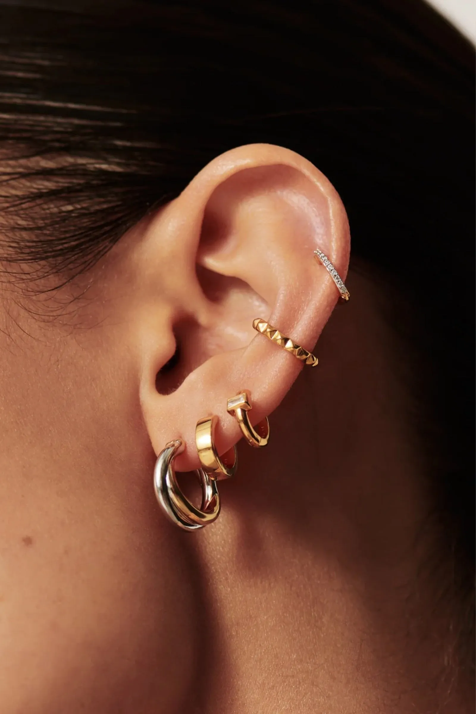 Chunky Entwine Mini Hoop Earrings