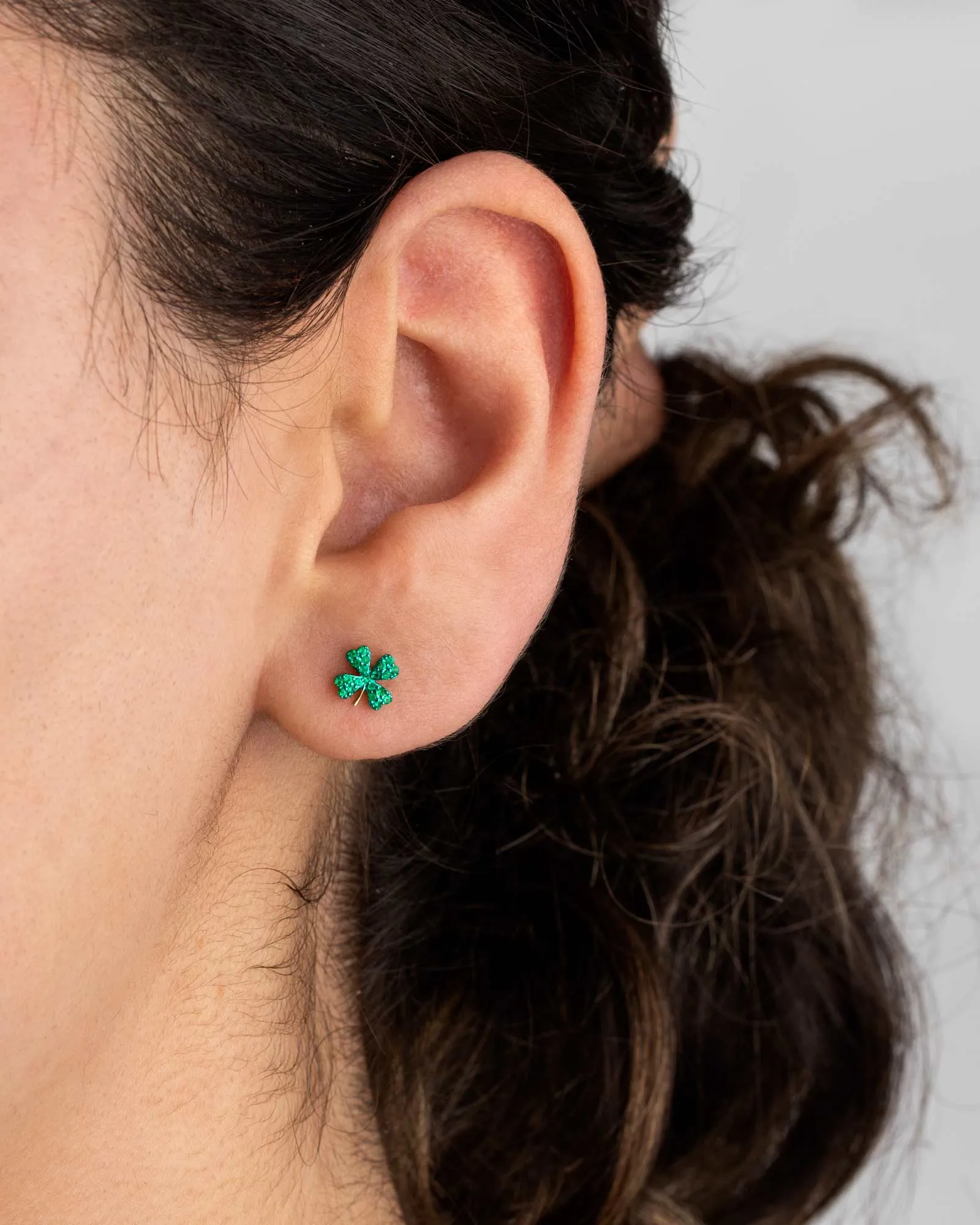 Clover Pavé Studs