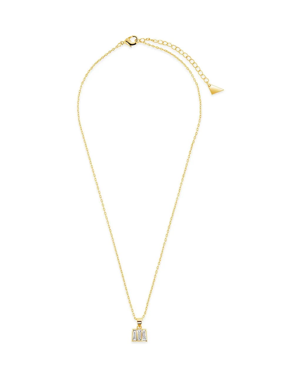 Colsie Tapered CZ Pendant Necklace