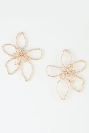 Delicate Abstract Flower Earrings