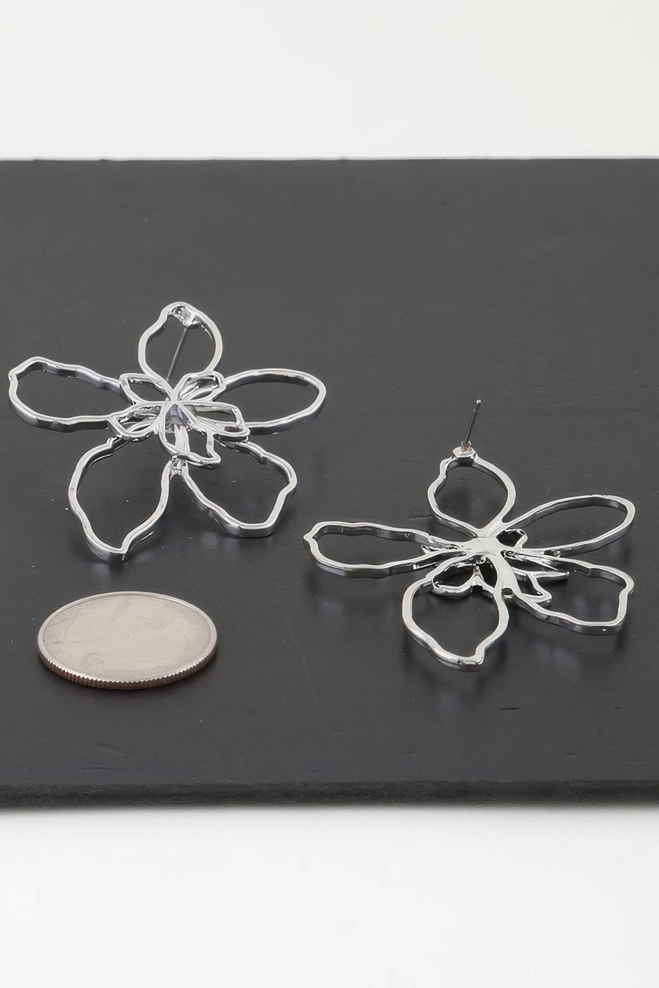 Delicate Abstract Flower Earrings