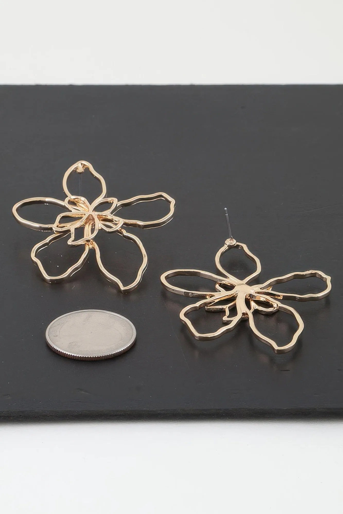 Delicate Abstract Flower Earrings