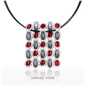 Elipses Red Enamel Necklace - 766850