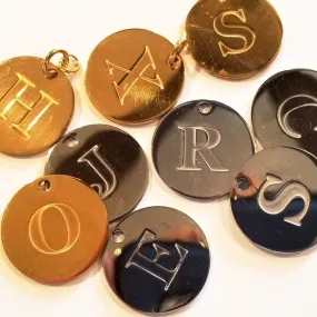 Engraved Letter Charms Choose From A-Z