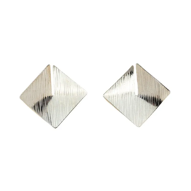 Exaggerated Retro Metal Texture Earrings - Vienna Verve Collection