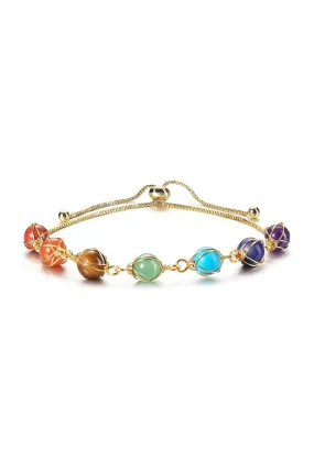 Gold 7 Chakra Gemstone Bracelets