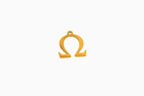 Gold Greek Life "Omega" Charm