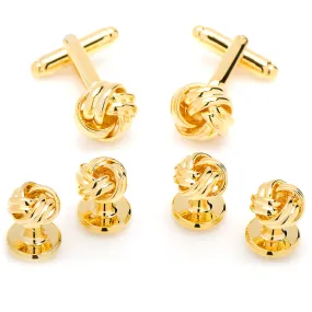 Gold Knot Stud Set