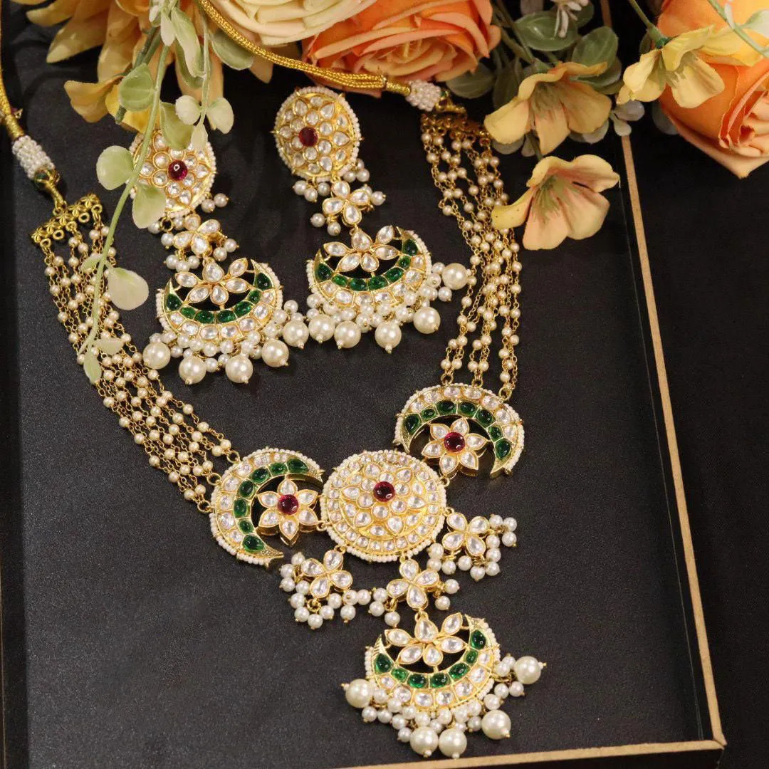 Indian Traditional Necklace Earrings Set Heritage and Style Combined for Classic Appeal