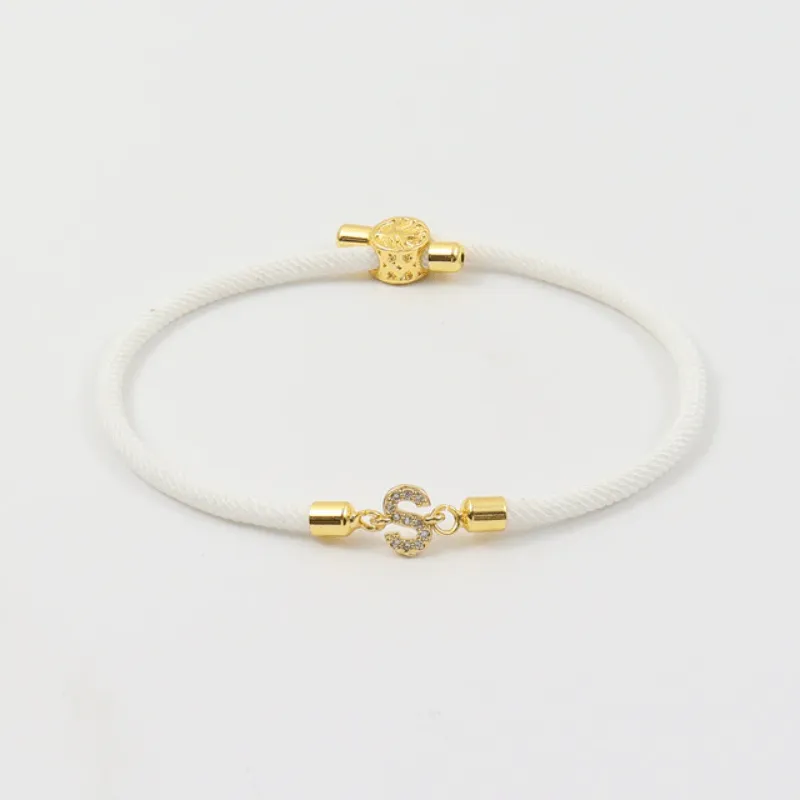 Initial Bracelet Rope White