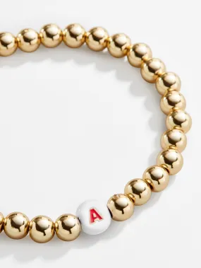 Initial Pisa Beaded Bracelet - White