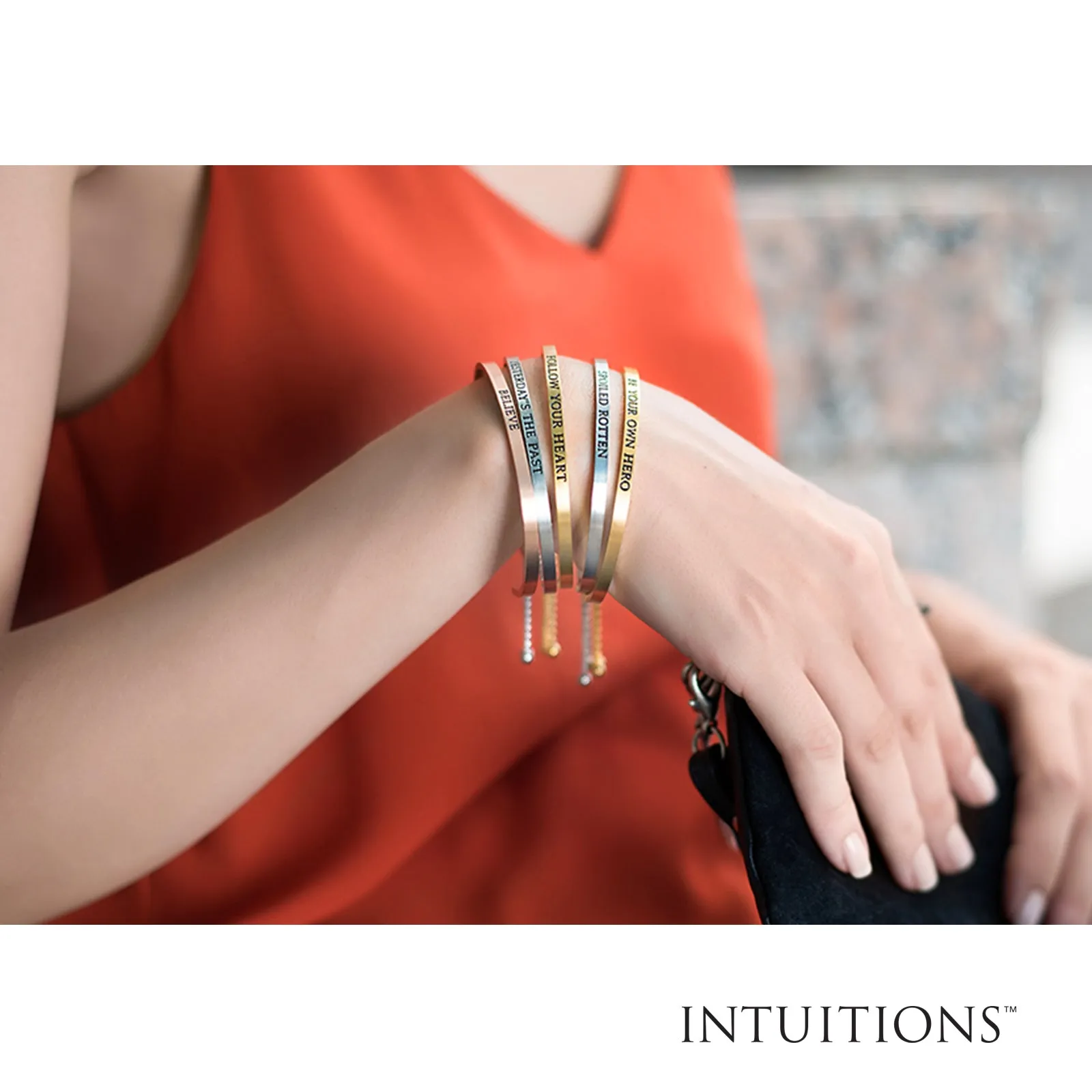 Intuitions Stainless Steel  Confident, Passionate, Strong July Bright Red Birthstone Bangle Bracelet