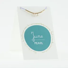 June Birthstone Bracelet, Pearl