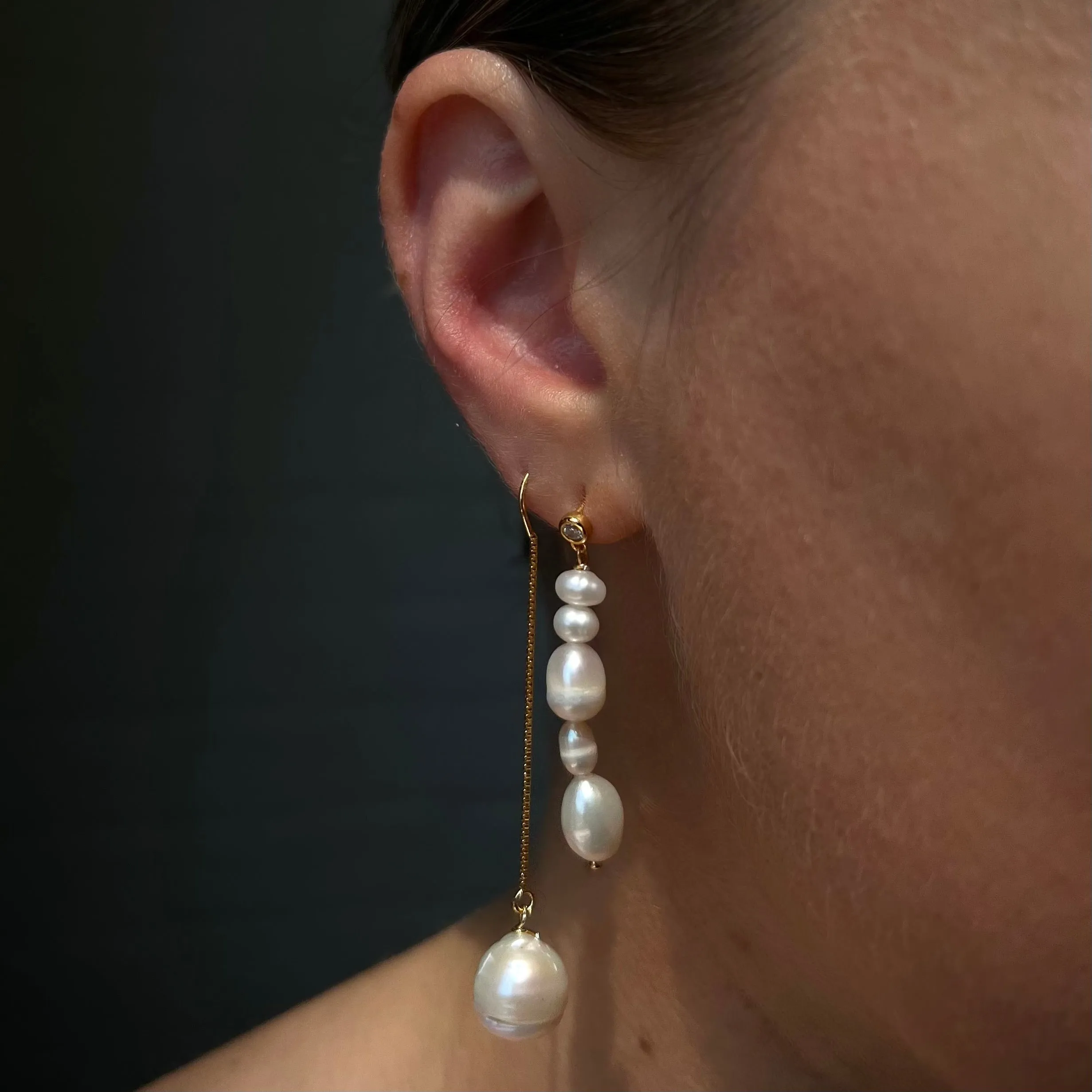 KATE PEARL EARRINGS GOLD