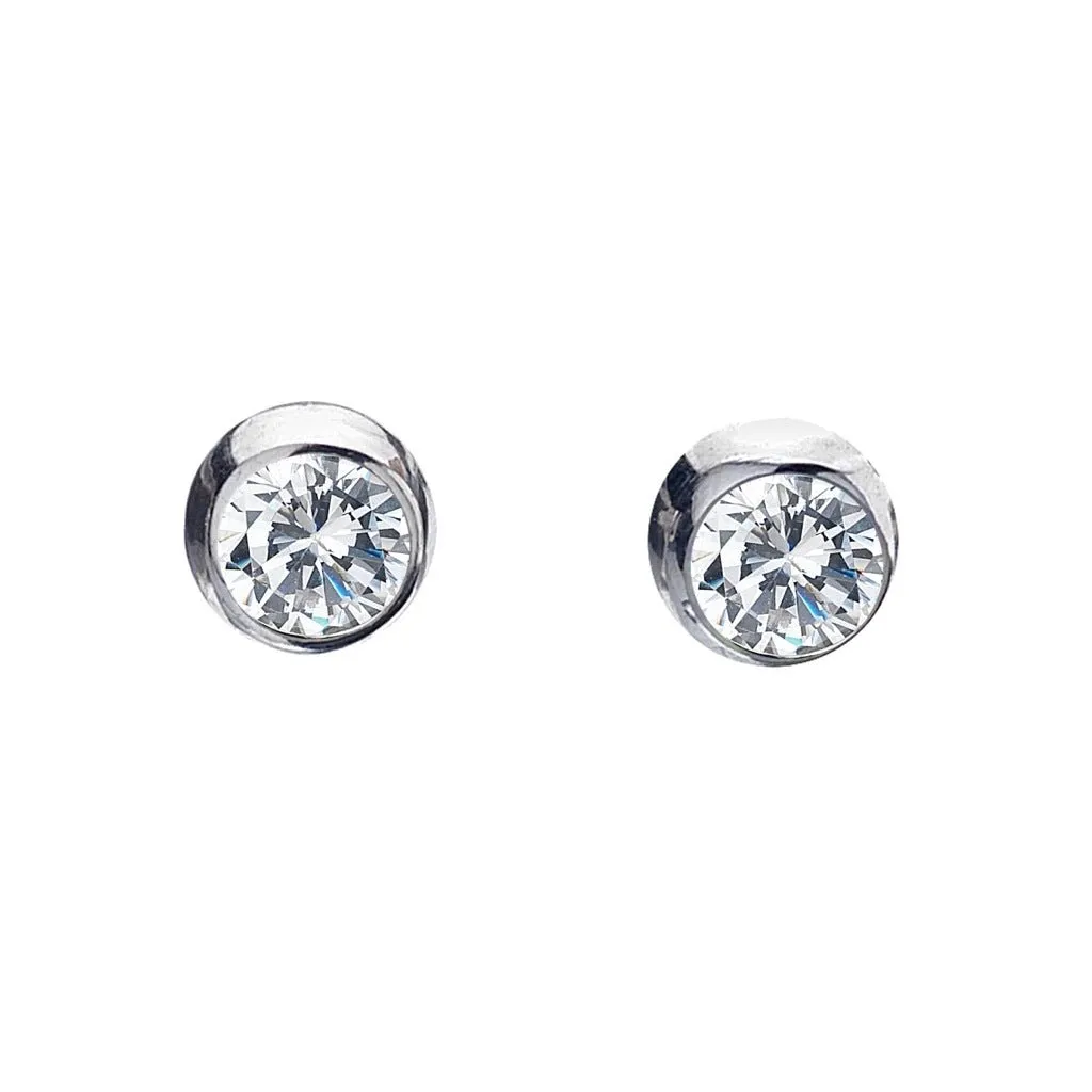 Little cubic zirconia studs