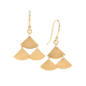 <!--ER906--> ginkgo bold tiered drop earrings