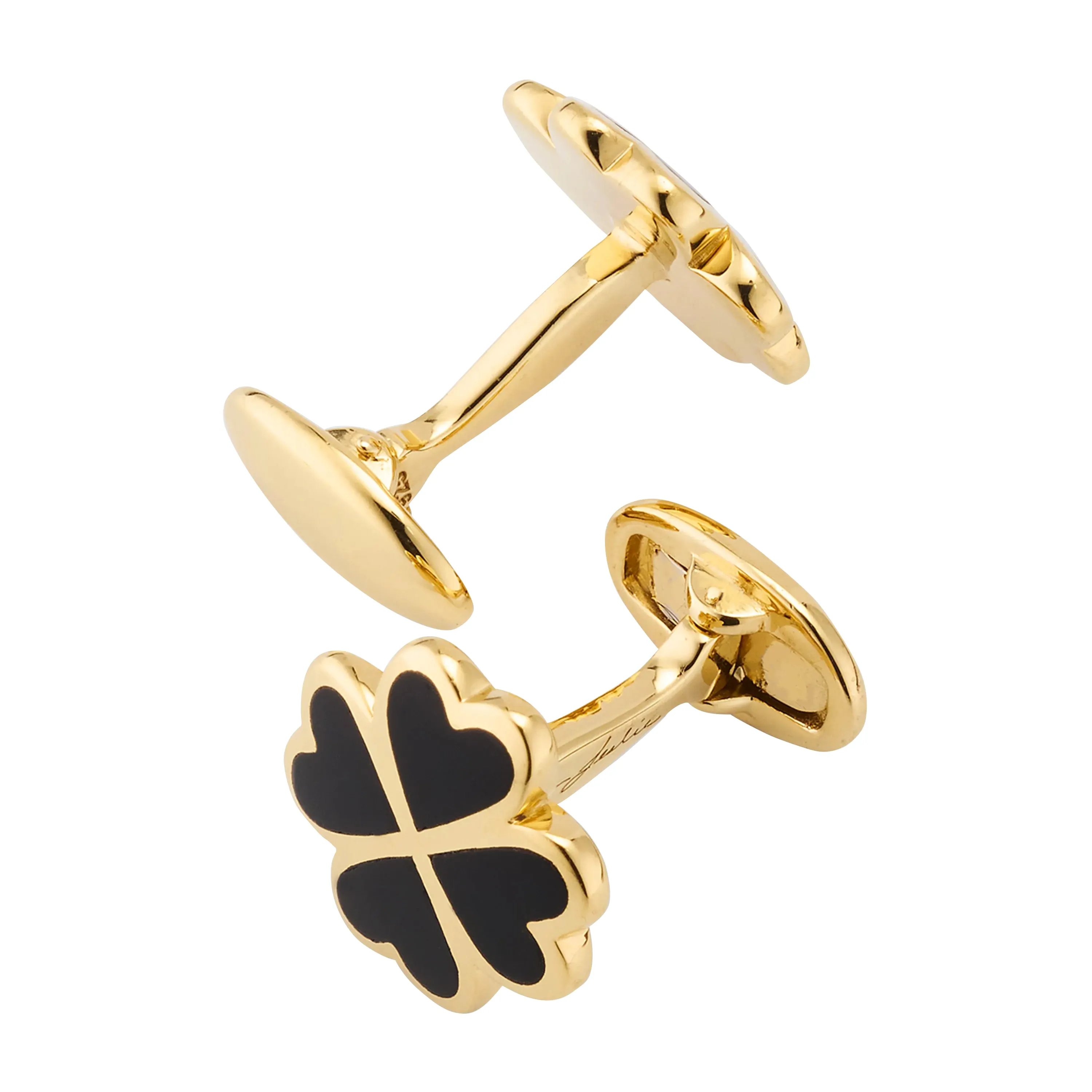 Lucky Four Leaf Clover Gold Vermeil Cufflinks