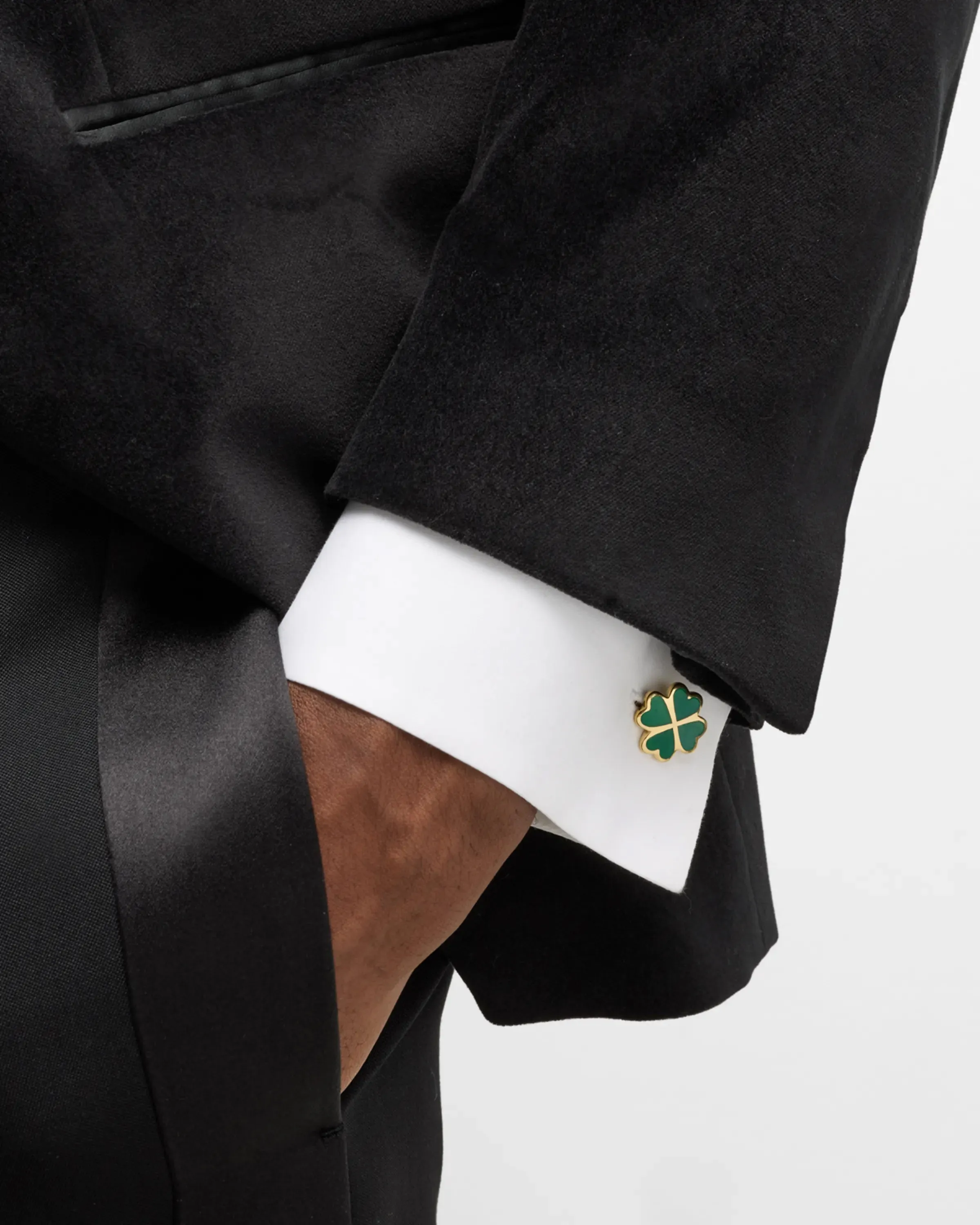 Lucky Four Leaf Clover Gold Vermeil Cufflinks