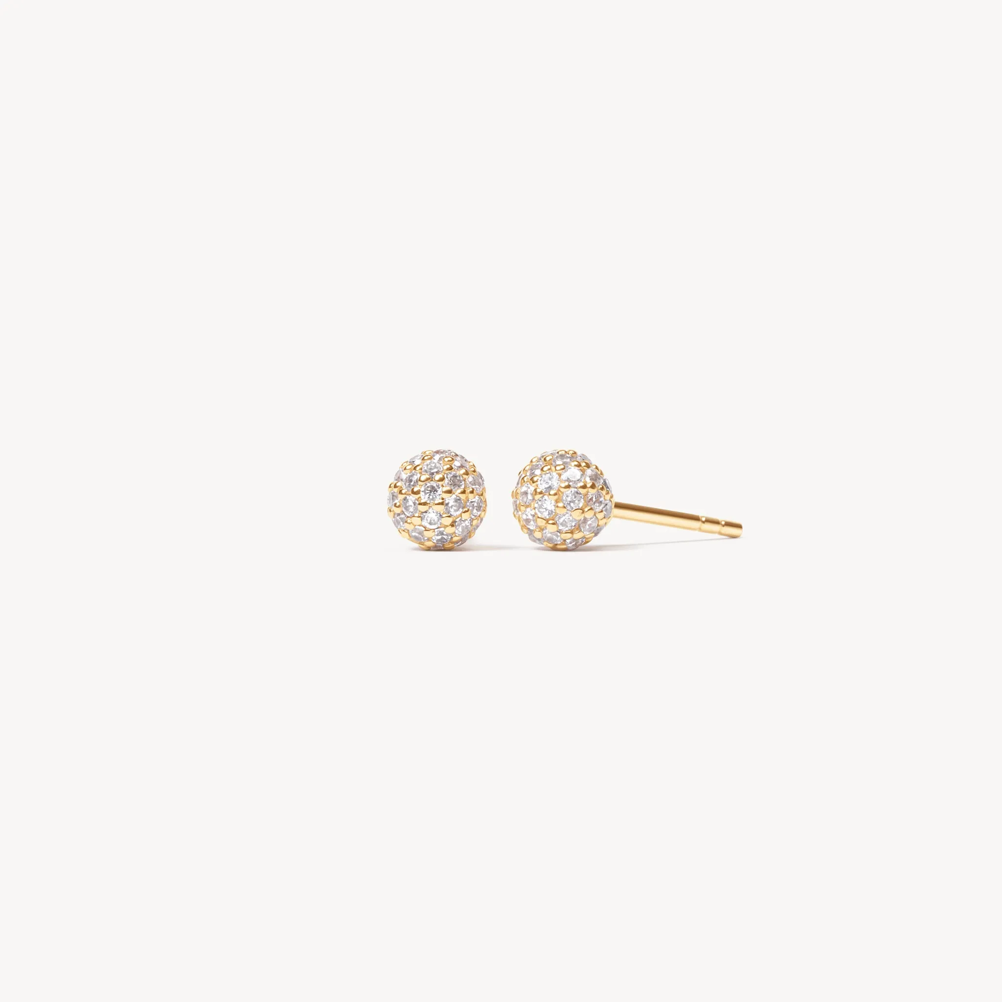 Mini Pavé Ball Stud Earrings