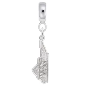 N.Carolina Charm Dangle Bead In Sterling Silver