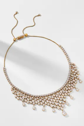 OVER THE TOP GLAM CZ COLLAR NECKLACE