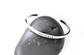 PATIENCE - Stainless Steel Cuff Bracelet for Women and Men