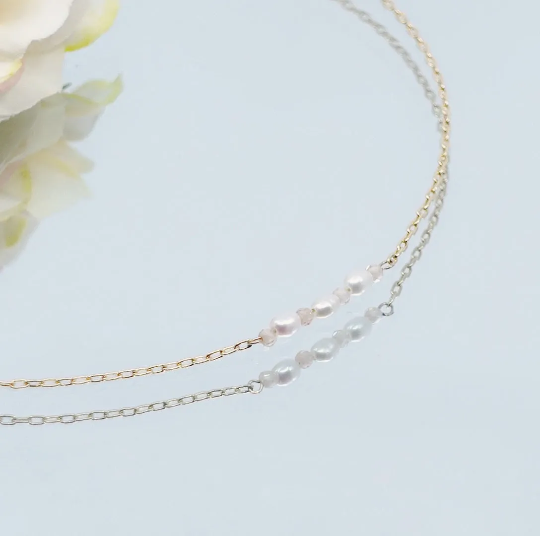 Pearl Line Necklace