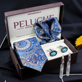 Peluche Elegant Floral Blue Gift Box