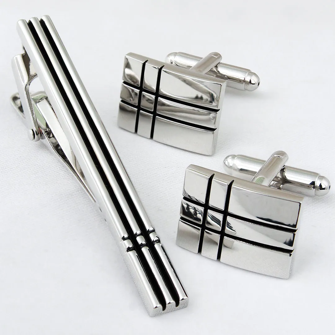 Peluche Mr.Dapper Look Sharp Cufflinks and Tie Pin Set