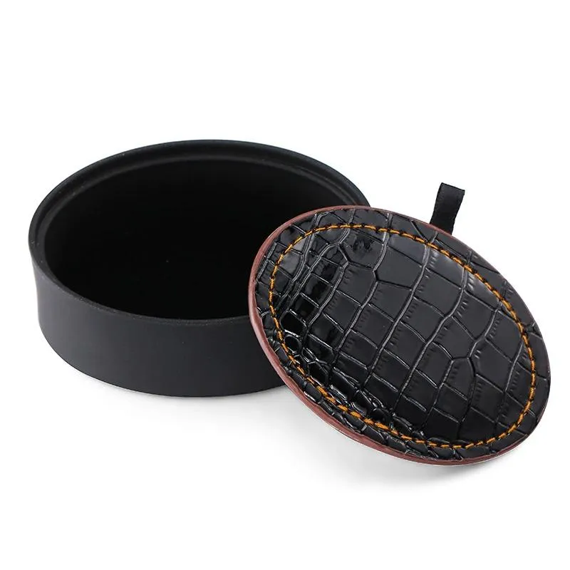 Pietro Black Leather Jewelry Gift Box for Cufflinks