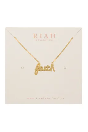 "Faith" Cast Necklace