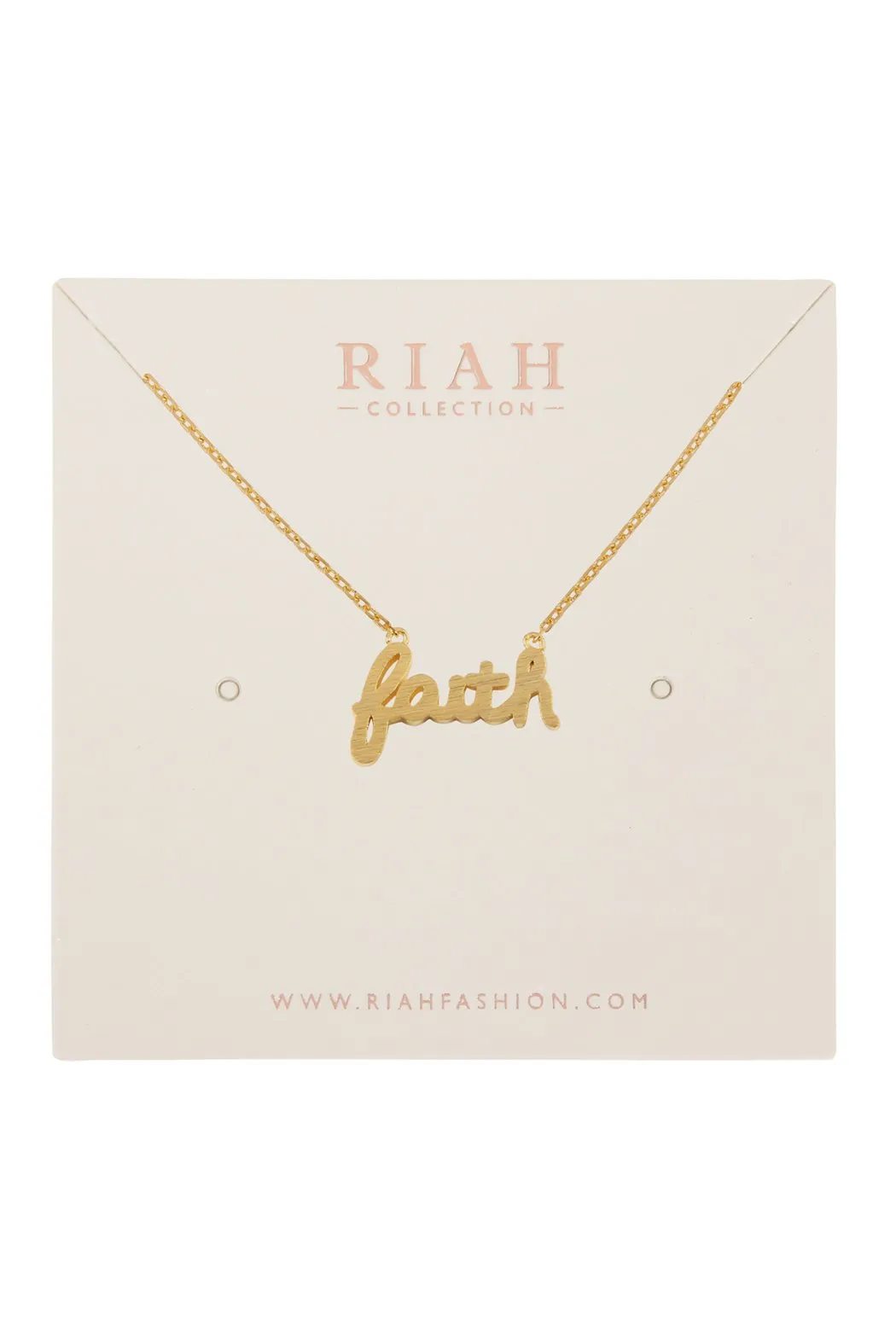 "Faith" Cast Necklace