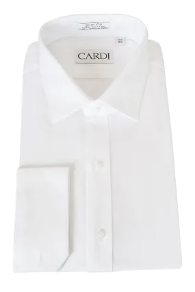 "Jamison" White Twill Spread Collar Dress Shirt