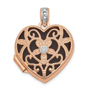 Rose Gold Vintage Heart Locket