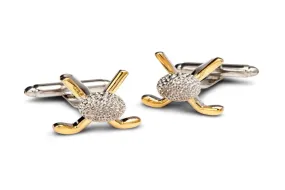 Silver and Gold Golf Cufflinks