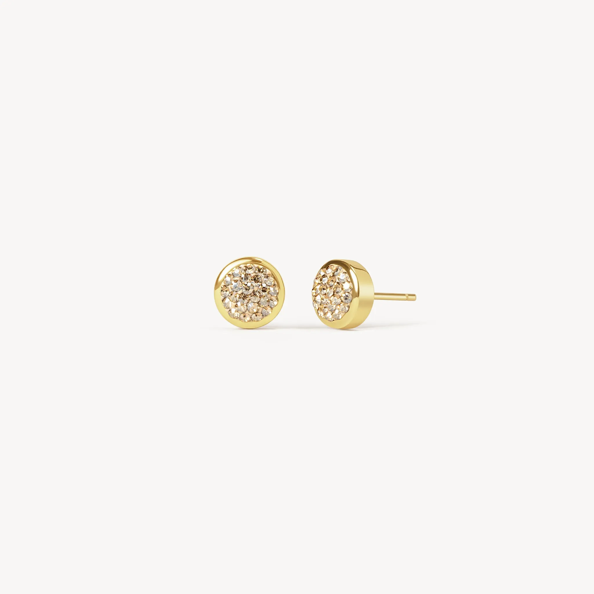 Sparkle Bezel Stud Earrings